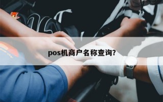 pos机商户名称查询？