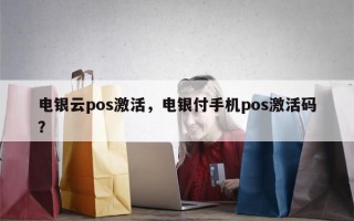 电银云pos激活，电银付手机pos激活码？