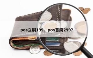 pos立刷199，pos首刷299？