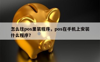 怎么往pos里装程序，pos在手机上安装什么程序？