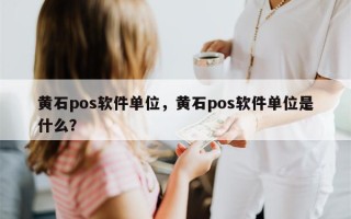 黄石pos软件单位，黄石pos软件单位是什么？