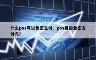 什么pos可以免密支付，pos机能免密支付吗？