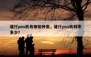 建行pos机有哪些种类，建行pos机利率多少？