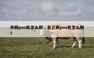 开刷pos机怎么刷，自己刷pos机怎么刷？