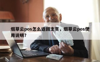 烟草云pos怎么返回主页，烟草云pos使用说明？