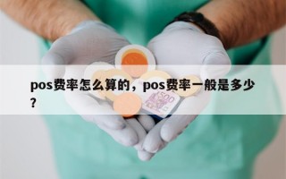 pos费率怎么算的，pos费率一般是多少？