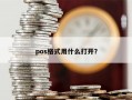 pos格式用什么打开？