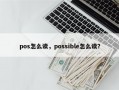 pos怎么读，possible怎么读？