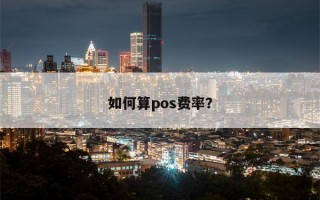 如何算pos费率？