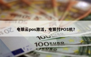 电银云pos激活，电银付POS机？