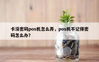 卡没密码pos机怎么弄，pos机不记得密码怎么办？