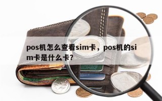 pos机怎么查看sim卡，pos机的sim卡是什么卡？