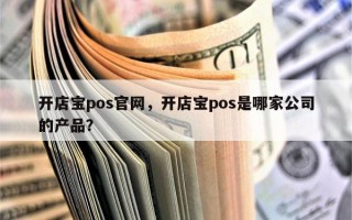 开店宝pos官网，开店宝pos是哪家公司的产品？