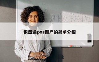 银盛通pos商户的简单介绍