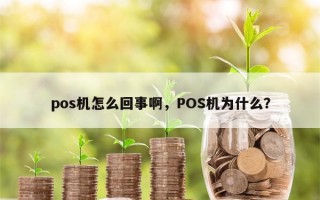 pos机怎么回事啊，POS机为什么？