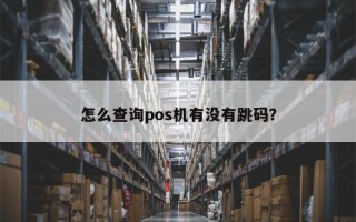 怎么查询pos机有没有跳码？