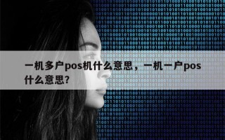 一机多户pos机什么意思，一机一户pos什么意思？