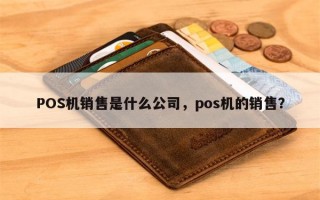 POS机销售是什么公司，pos机的销售？