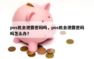 pos机会泄露密码吗，pos机会泄露密码吗怎么办？