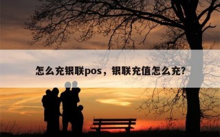 怎么充银联pos，银联充值怎么充？