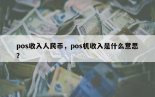 pos收入人民币，pos机收入是什么意思？