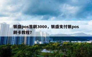 银盛pos首刷3000，银盛支付银pos刷卡教程？