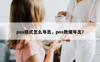 pos格式怎么导出，pos数据导出？