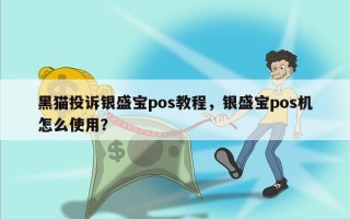 黑猫投诉银盛宝pos教程，银盛宝pos机怎么使用？