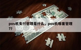 pos机支付管理是什么，pos机哪里管理?？