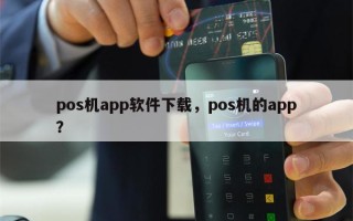 pos机app软件下载，pos机的app？