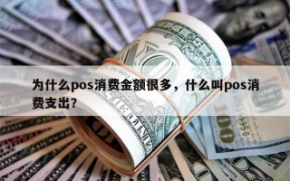 为什么pos消费金额很多，什么叫pos消费支出？