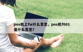 pos机上fw什么意思，pos机f001是什么意思？