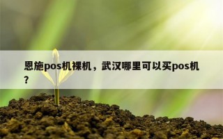 恩施pos机裸机，武汉哪里可以买pos机？