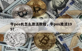 牛pos机怎么激活教程，牛pos激活199？