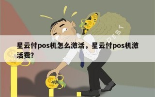 星云付pos机怎么激活，星云付pos机激活费？