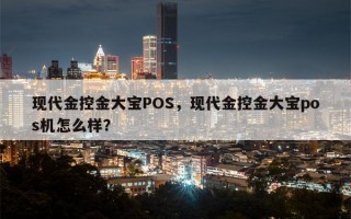 现代金控金大宝POS，现代金控金大宝pos机怎么样？