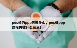 pos机的ppp代表什么，pos机ppp连接失败什么意思？