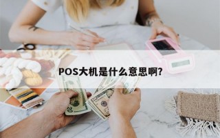 POS大机是什么意思啊？