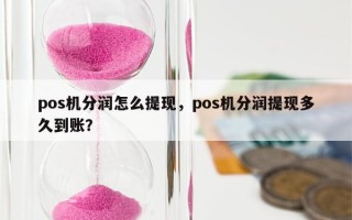 pos机分润怎么提现，pos机分润提现多久到账？