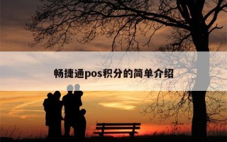 畅捷通pos积分的简单介绍