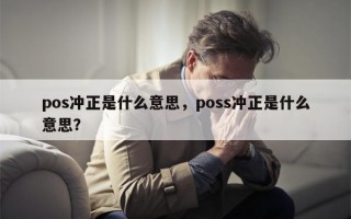 pos冲正是什么意思，poss冲正是什么意思？