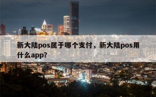 新大陆pos属于哪个支付，新大陆pos用什么app？