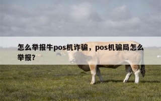 怎么举报牛pos机诈骗，pos机骗局怎么举报？