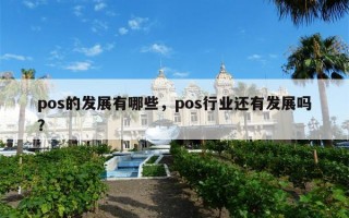 pos的发展有哪些，pos行业还有发展吗？