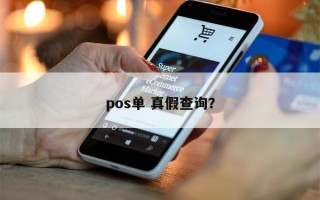 pos单 真假查询？