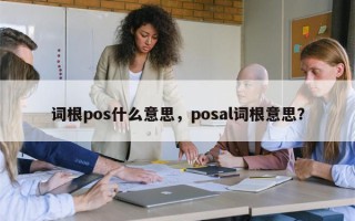 词根pos什么意思，posal词根意思？