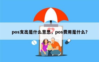 pos支出是什么意思，pos费用是什么？