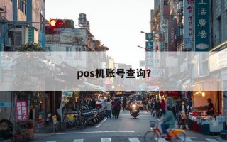 pos机账号查询？