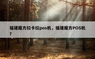 福建魔方拉卡拉pos机，福建魔方POS机？