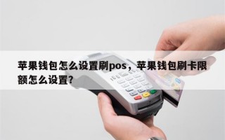 苹果钱包怎么设置刷pos，苹果钱包刷卡限额怎么设置？